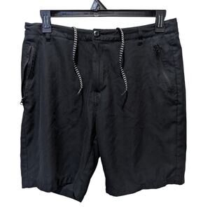 Free World Black Hybrid Shorts Size 34
